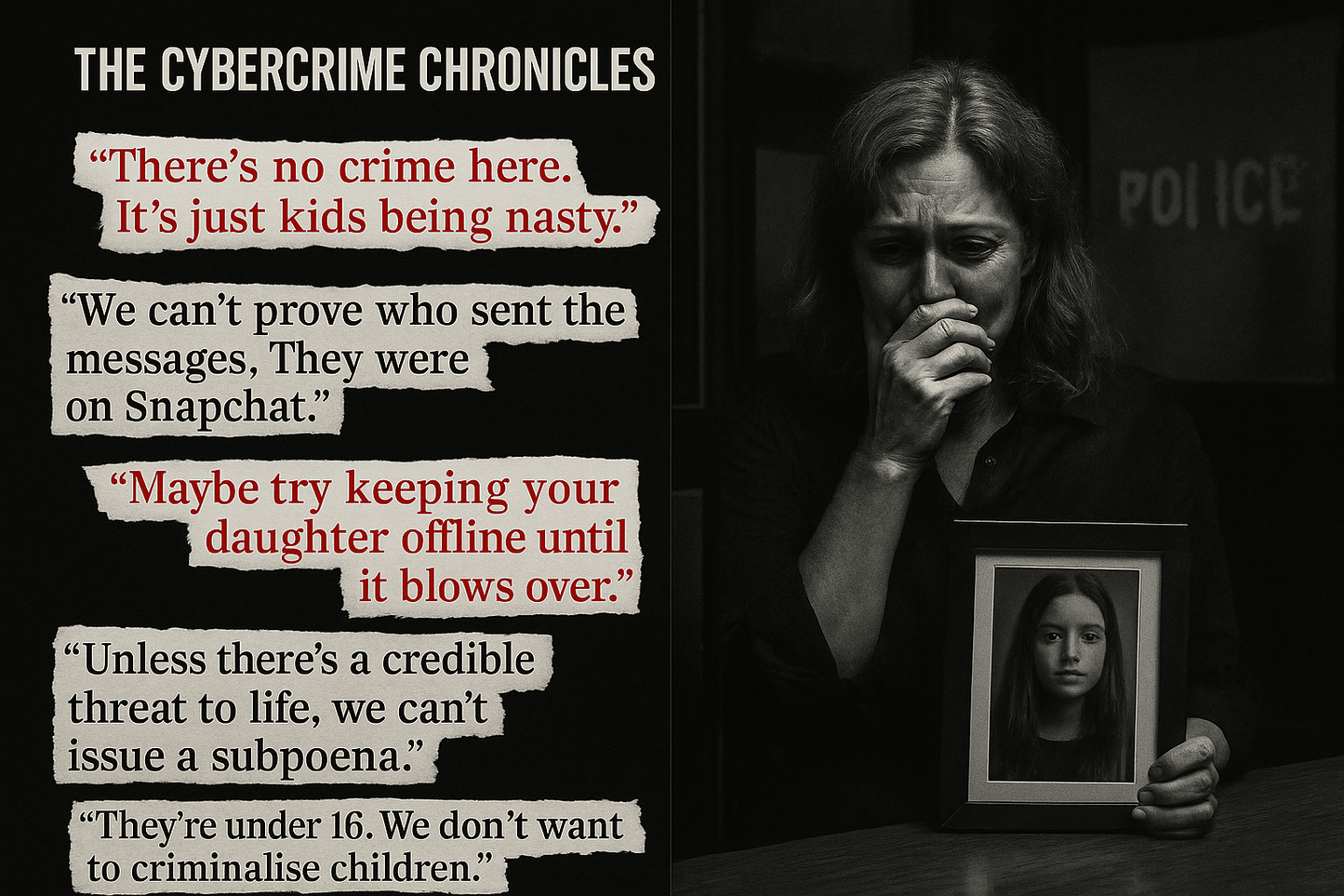 The Cybercrime Chronicles: Voices Silenced by Screens (ebook) - Sabrina Carol Bookshop