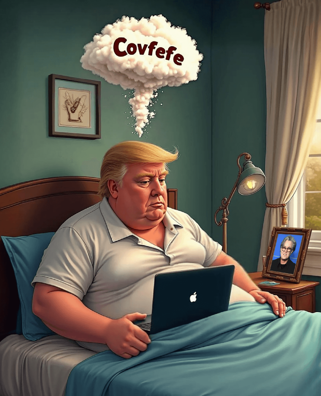 Donald Trump Takes a Dump satire book cover showing humorous caricature on a golden toilet