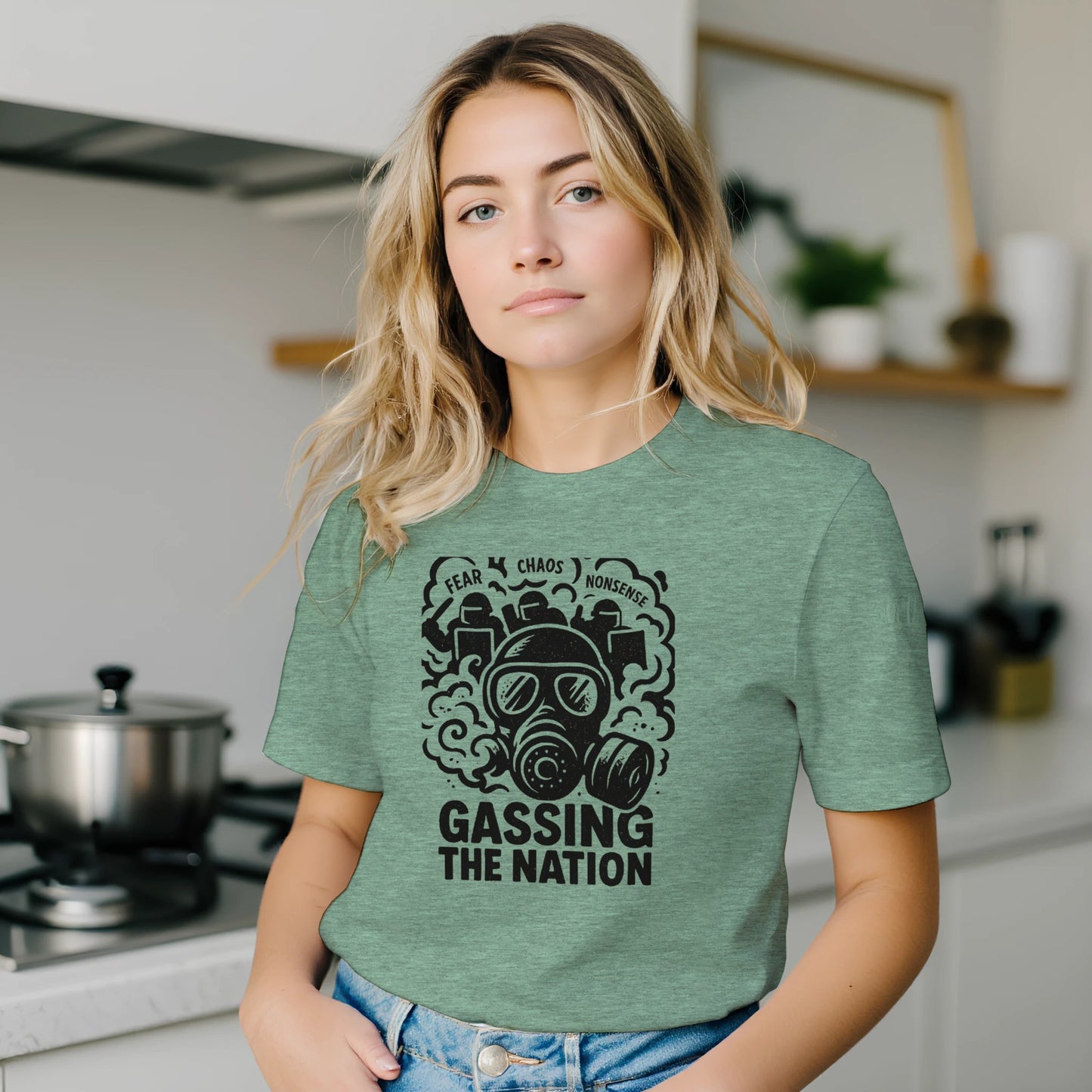 Gassing the Nation – Trump Dictatorship Parody Tee