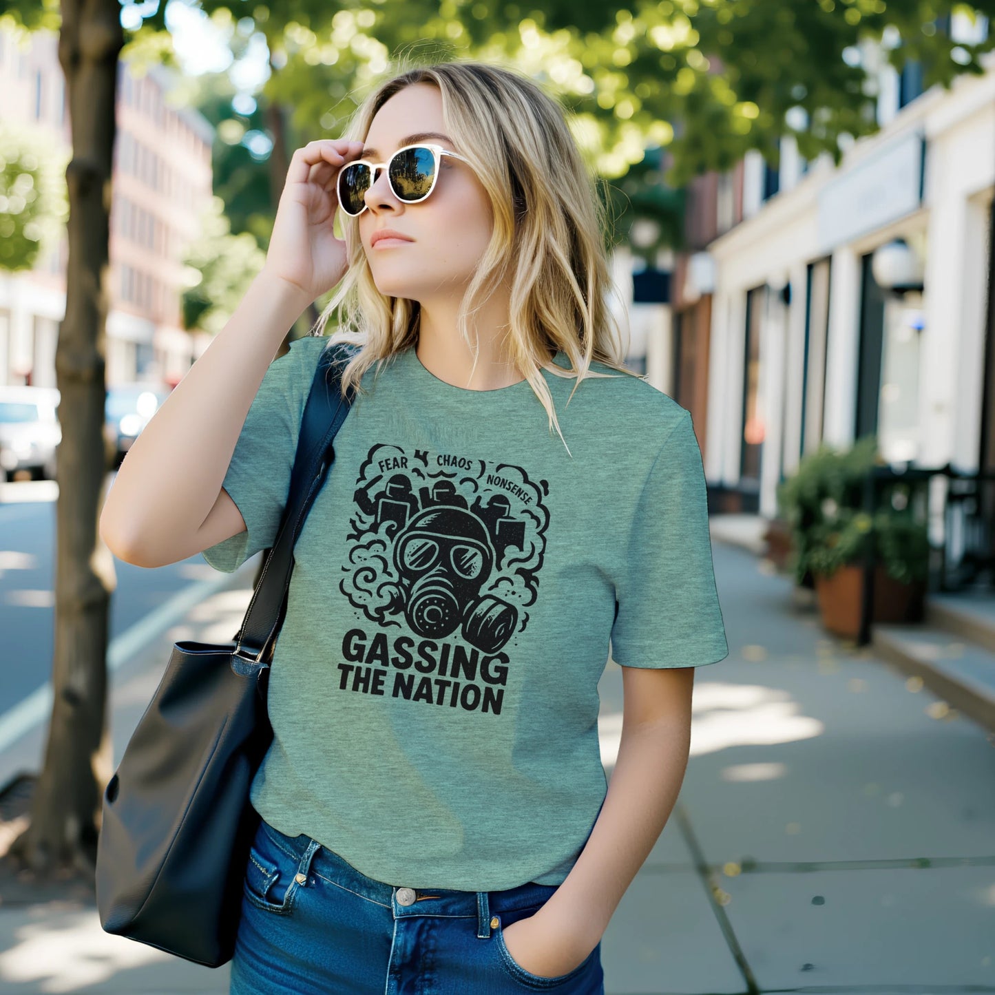 Gassing the Nation – Trump Dictatorship Parody Tee
