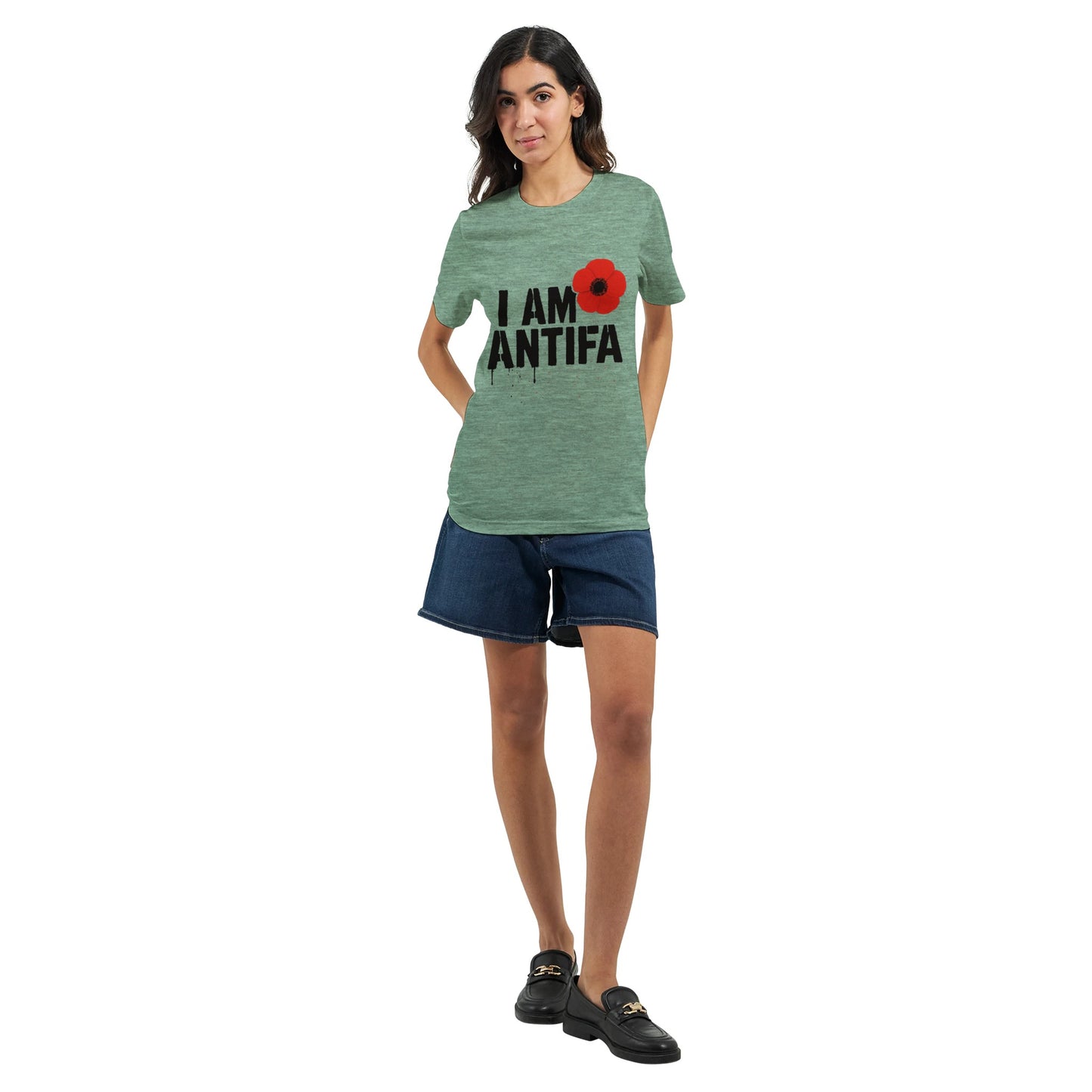 I AM ANTIFA printed political statement t-shirt