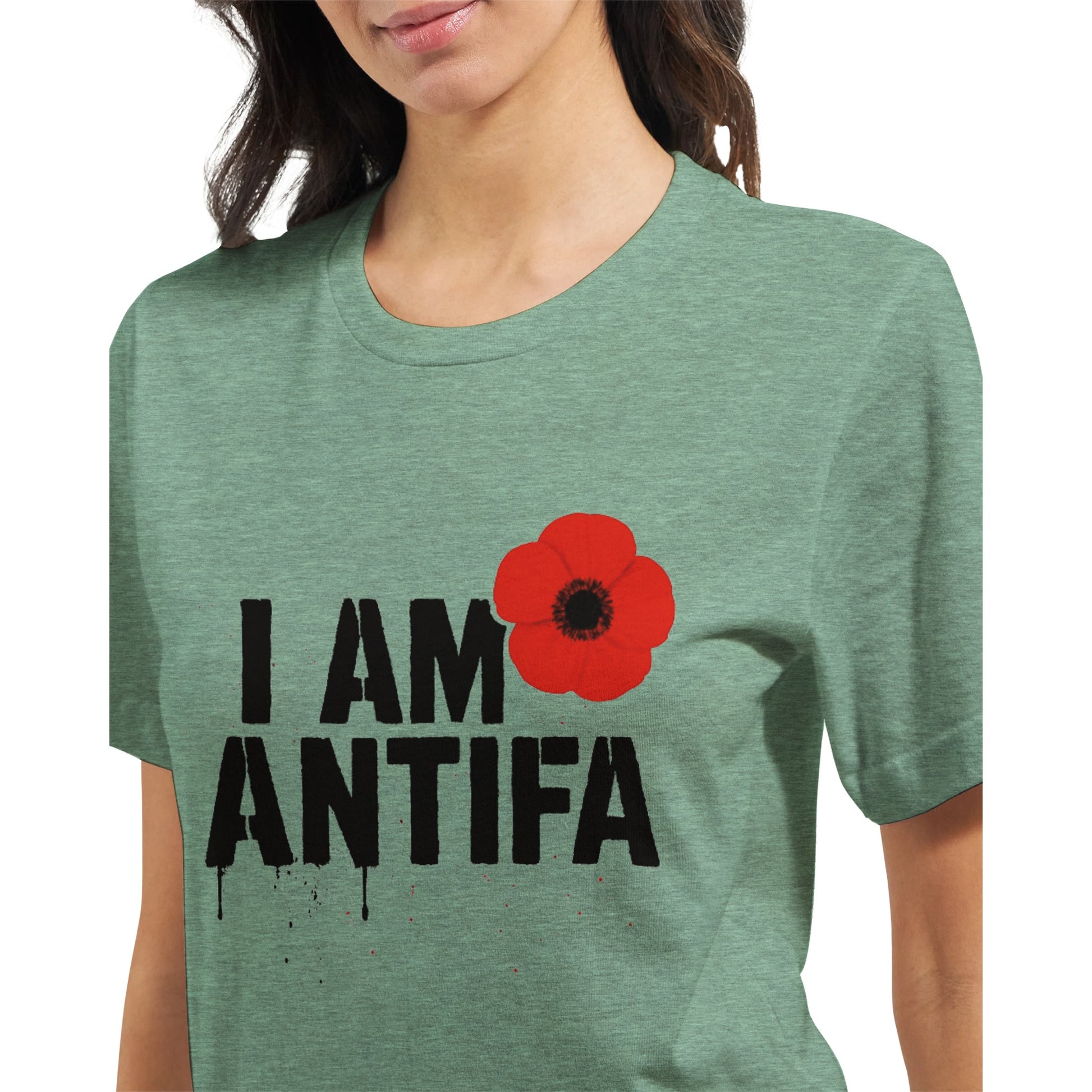 I AM ANTIFA printed political statement t-shirt