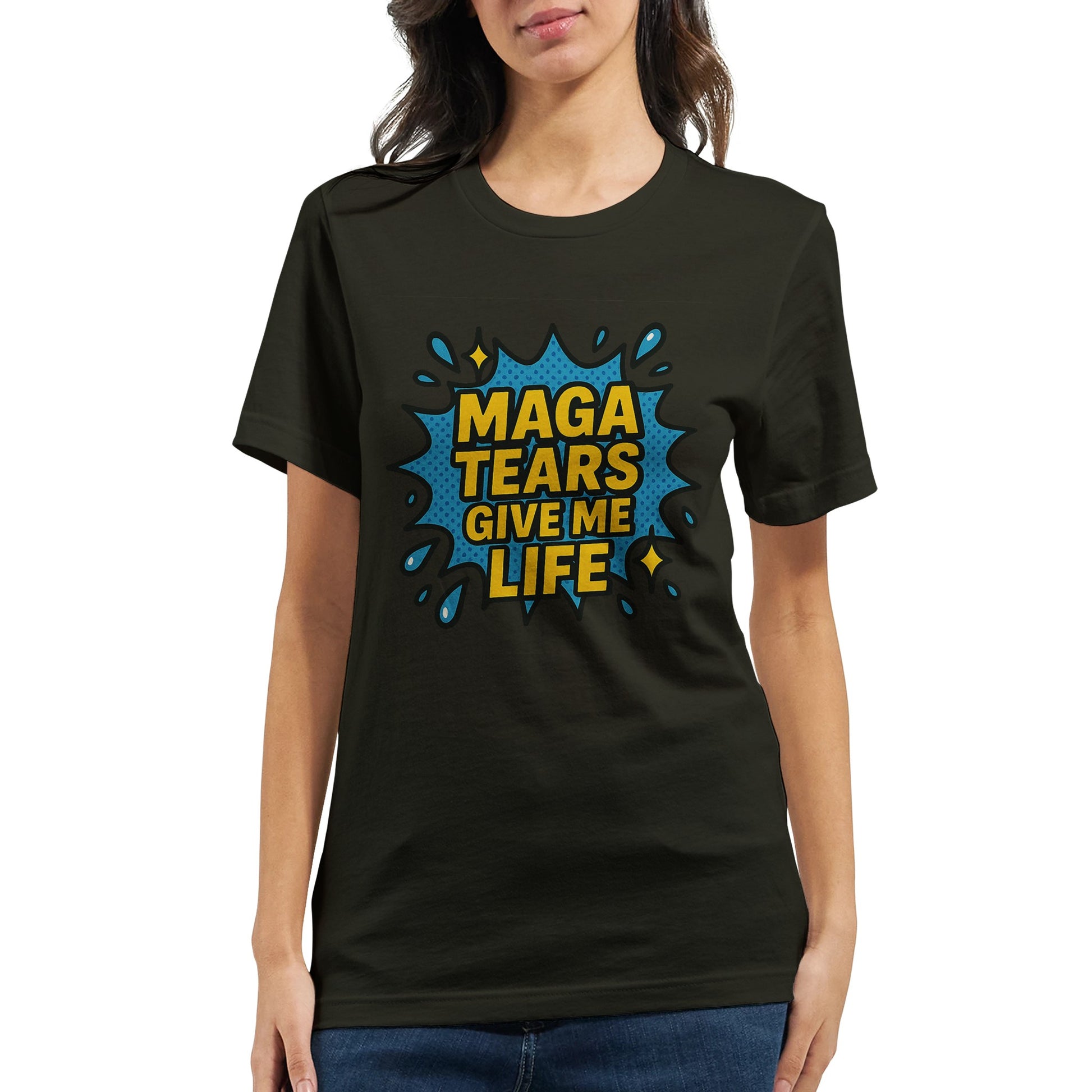 MAGA Tears Give Me Life anti-Trump satire t-shirt