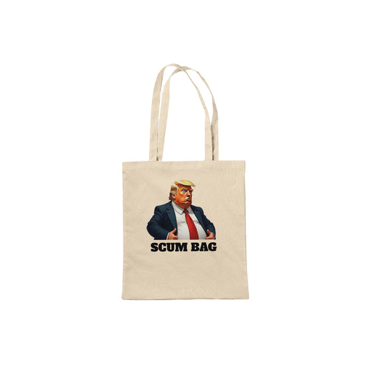 Scum Bag political satire tote bag design