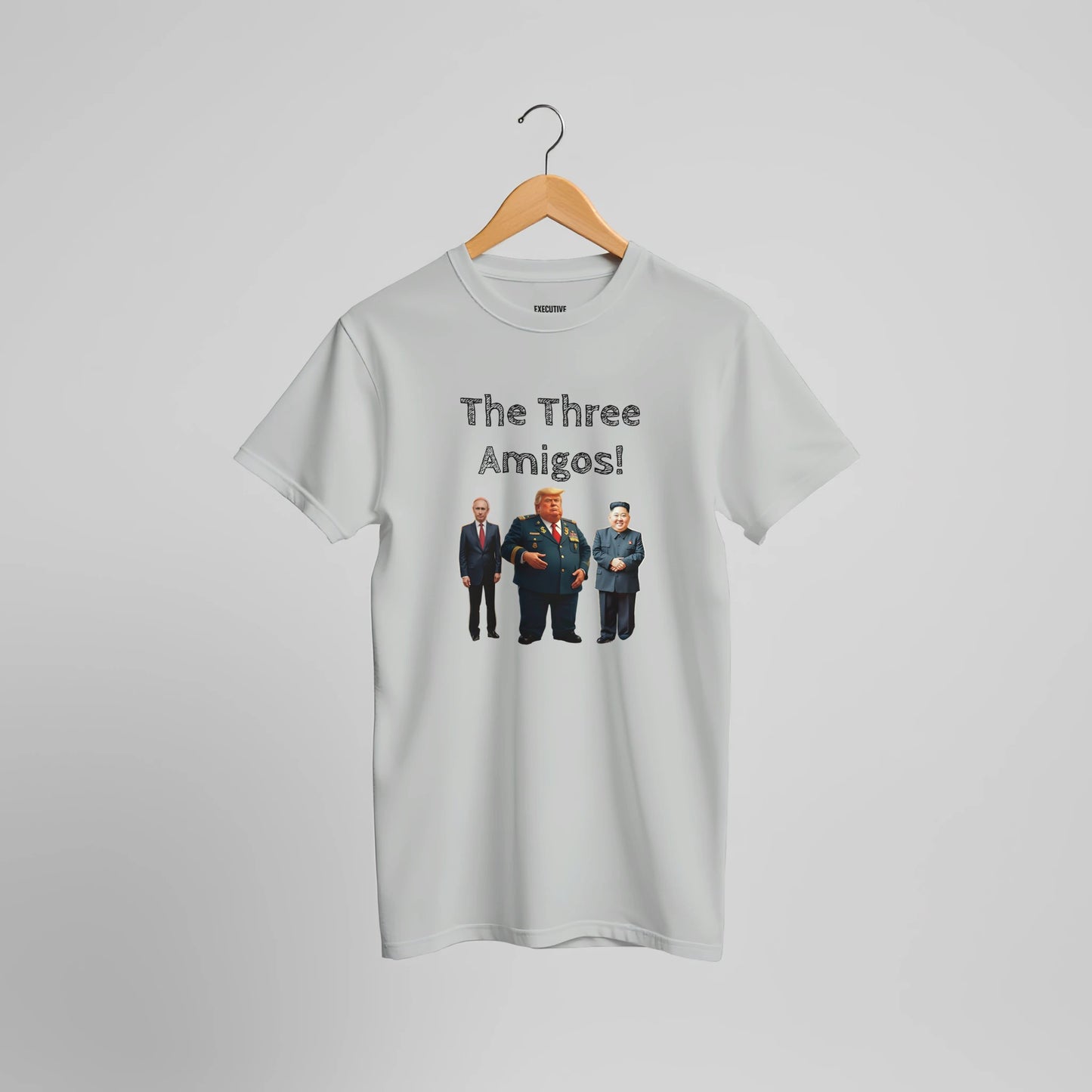 The Three Amigos political satire cartoon t-shirt