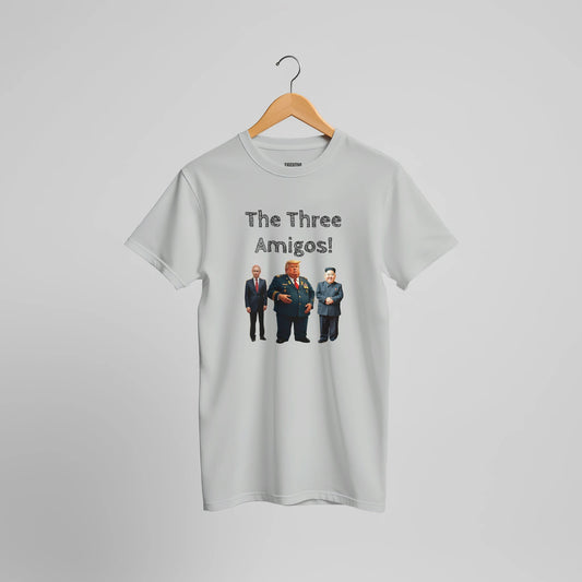 The Three Amigos political satire cartoon t-shirt