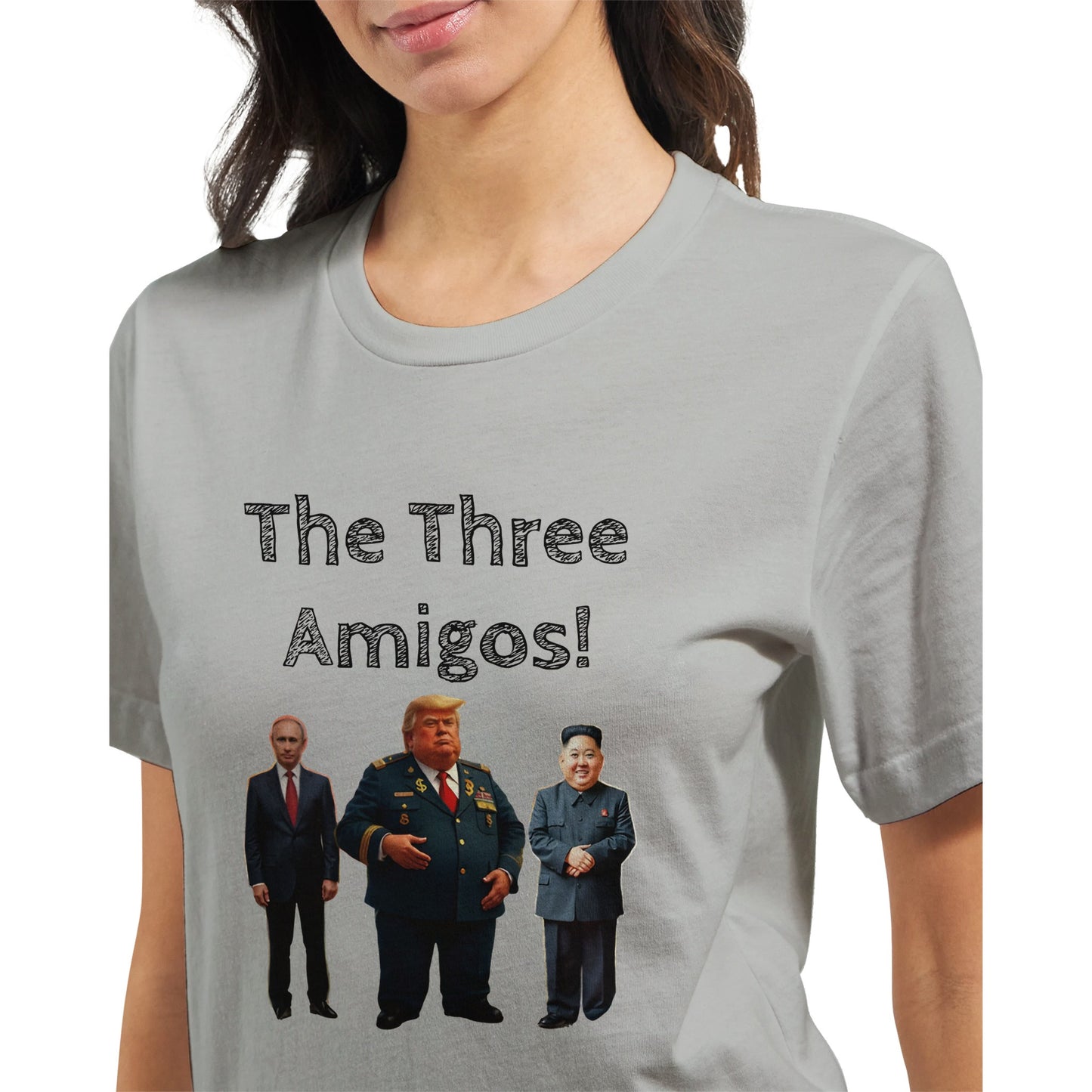 The Three Amigos political satire cartoon t-shirt