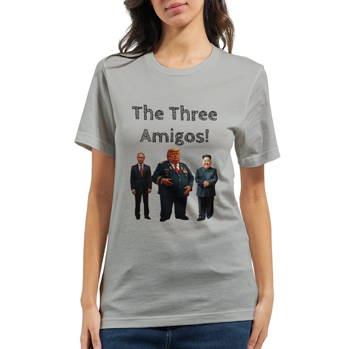 The Three Amigos political satire cartoon t-shirt