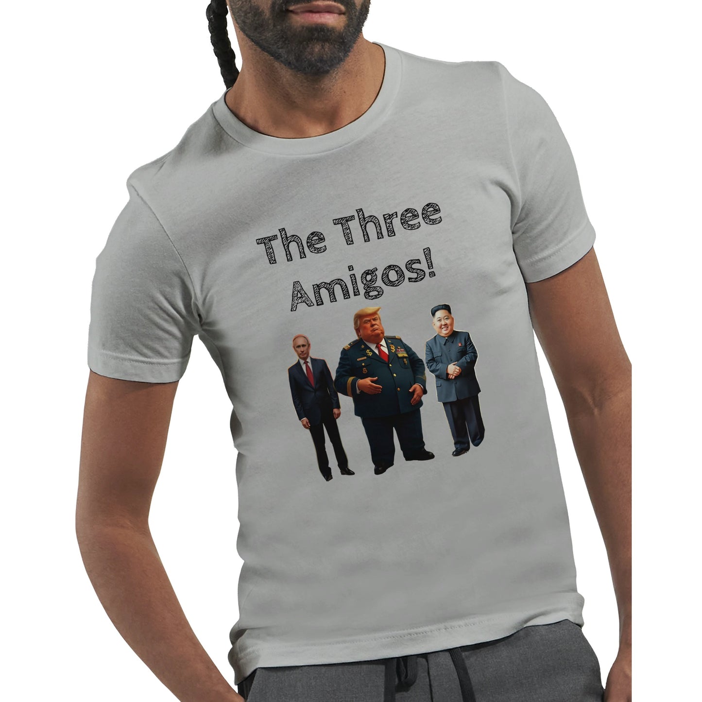 The Three Amigos political satire cartoon t-shirt