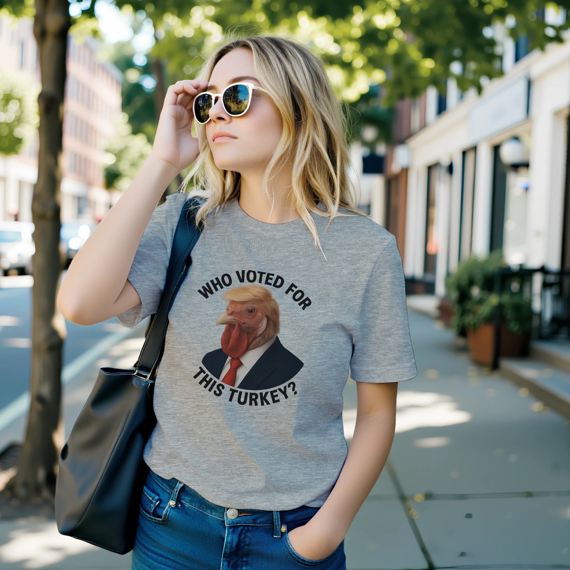 Who Voted For This Turkey Political Satire T-Shirt Design